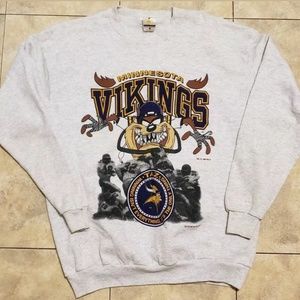 Vtg 90s NFL Sweatshirt  MINNESOTA VIKINGS LOONEY